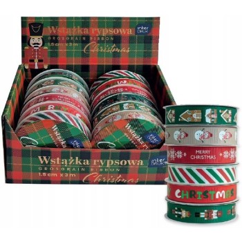 Wstążka rypsowa 3m CHRISTMAS INTERDRUK