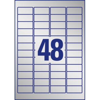 Etykiety Heavy Duty (20ark) 45.7x21.2mm srebrne poliestrowe L6009-20 AVERY ZWECKFORM