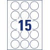 Etykiety okrągłe A4 10 ark. 51 mm białe trwałe 6225-10 AVERY ZWECKFORM
