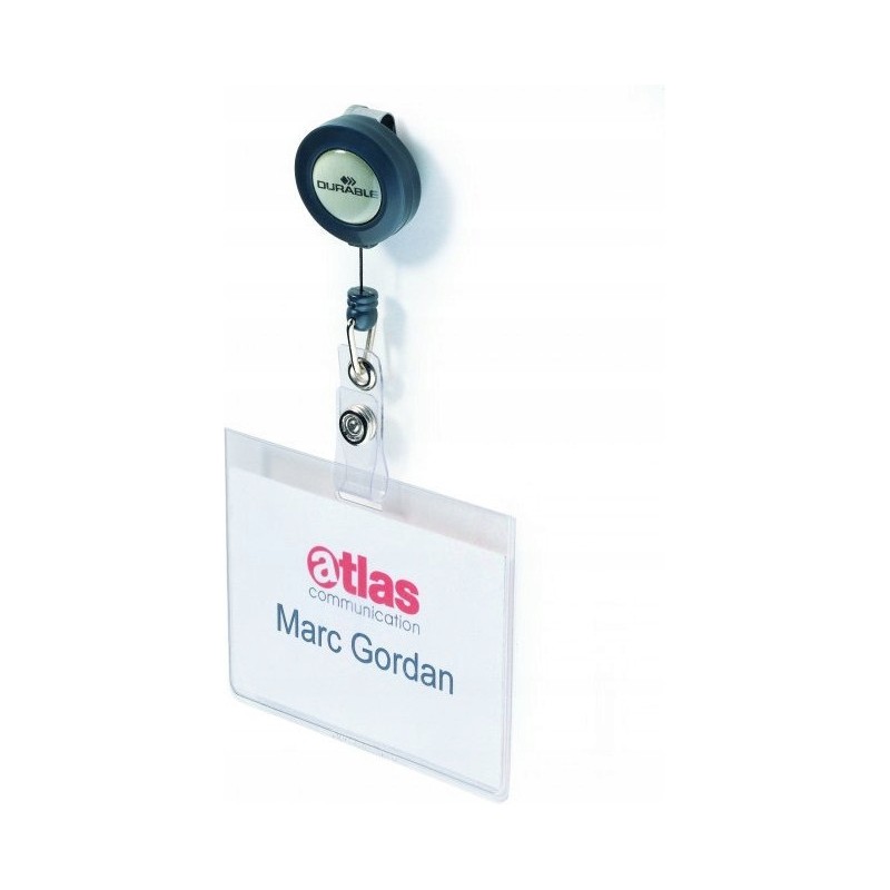 Identyfikator ze ściągaczem 60x90mm długość 60cm (10 sztuk) 813819 DURABLE