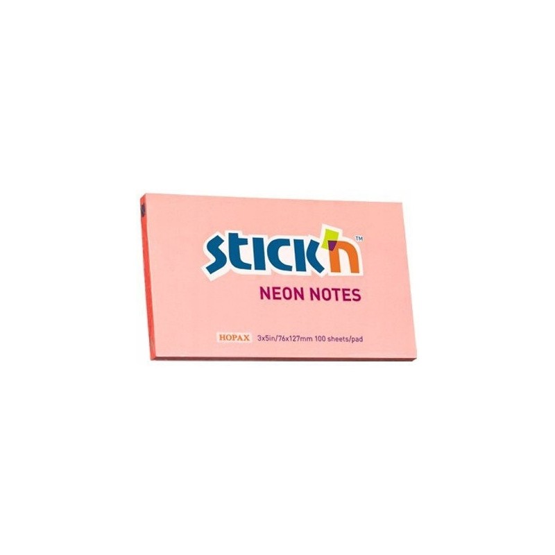 Bloczek STICK"N 127x76mm różowy neonowy 100k 21170 STICK"N