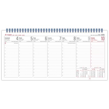 Kalendarz biurowy leżący MANAGER H3 320x150mm 2026 TELEGRAPH