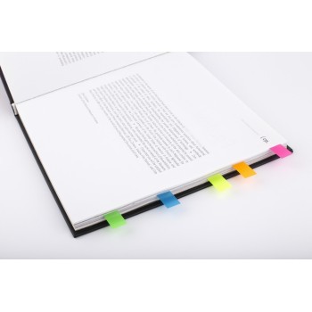 Zakładki indeksujące 45x12mm D.RECT 5x25 sztuk do organizacji dokumentów 009354