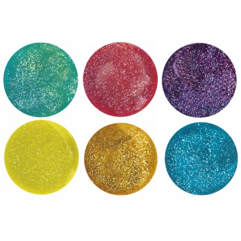 Farby szkolne dekoracyjne z brokatem 6 kolorów 10ml brokatowe 301116001 ASTRA