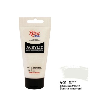 Farba akrylowa Rosa Studio 75ml TITANIUM WHITE 401