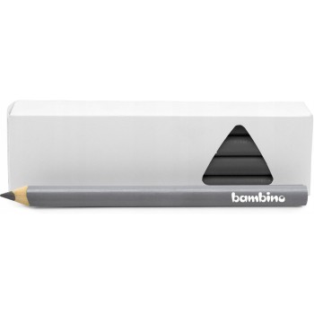 Kredki ołówkowe trójkątne Zestaw 12 kredek srebrne BAMBINO St.Majewski