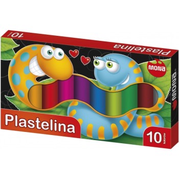 Plastelina szkolna dla dzieci Zestaw 10 kolorów MONA St.Majewski