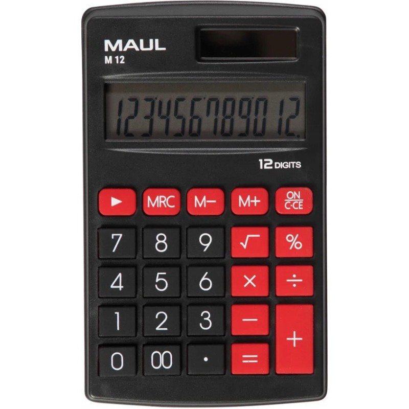 Kalkulator kieszonkowy M12 12-pozycyjny czarny 72614/90 ML MAUL