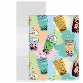 Okładka na dokumenty ucznia pion z nadrukiem BUBBLE TEA OD-21-37 BIURFOL