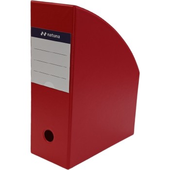 Pojemnik na czasopisma dokumenty A4 10cm PCV czerwony (SD-36-07) NATUNA