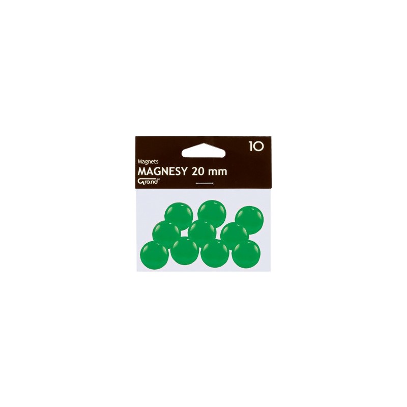 Magnesy 20mm zielone (10szt.) 130-1692 GRAND