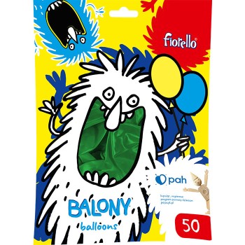 Balony metalizowane zielone 12" ( 50szt.) FIORELLO 170-2655