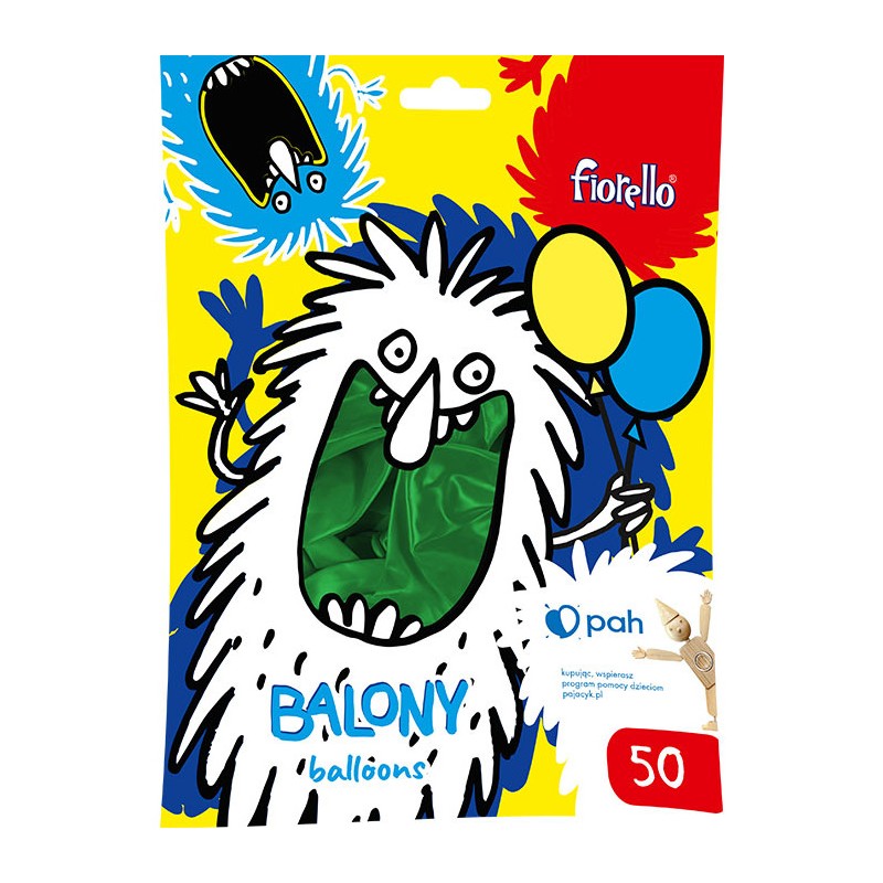 Balony metalizowane zielone 12" ( 50szt.) FIORELLO 170-2655