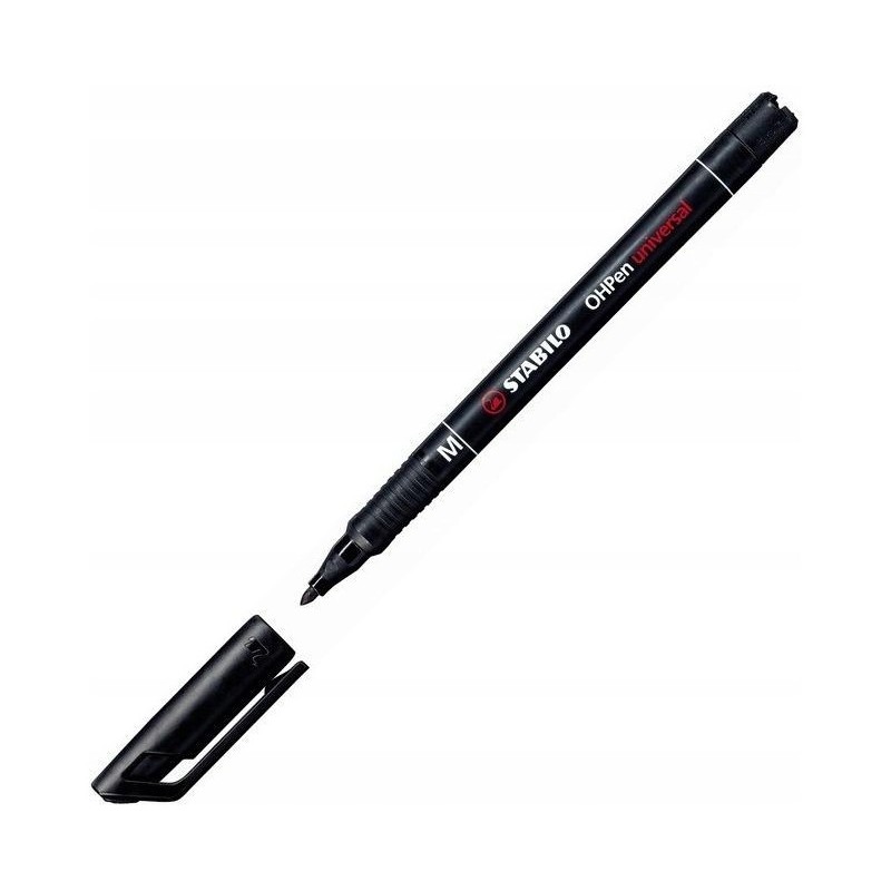 Foliopis STABILO OHPen M niezmywalny 1.0mm czarny 843/46