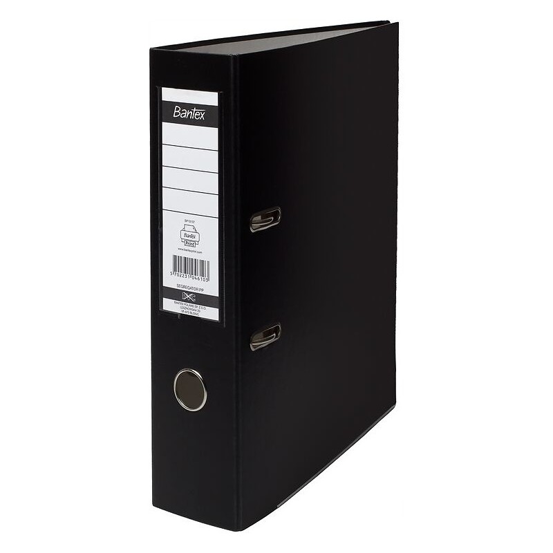 Segregator na dokumenty A4 50mm czarny z szyną 100551801 BANTEX