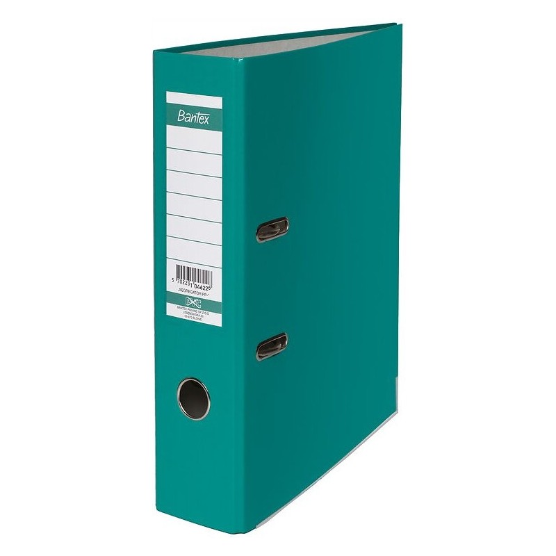 Segregator na dokumenty A4 50mm turkusowy z szyną 100551806 BANTEX