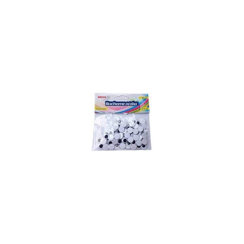 Oczka ruchome 12mm samoprzylepne (80szt) RO8 BREWIS