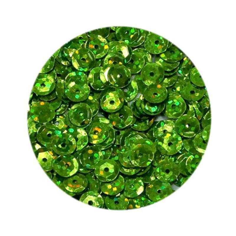 Cekiny hologramowe 8mm jasno zielone H150 BREWIS