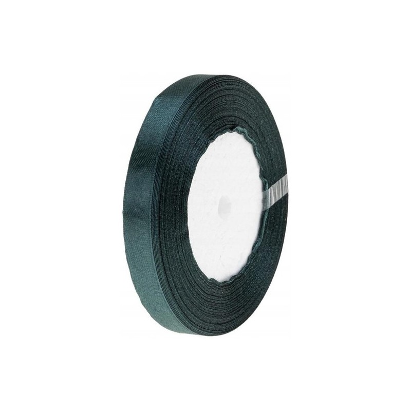 Wstążka satynowa 12mm/32m butelkowa zieleń WS12-74 BREWIS