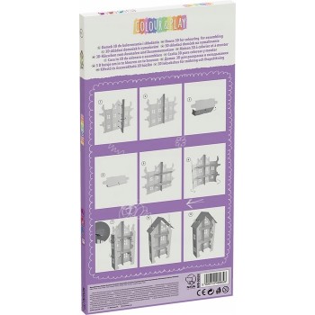 Kolorowanka składana 3D XXL Domek ul.Fiołkowa 4 PD-000201 MONUMI