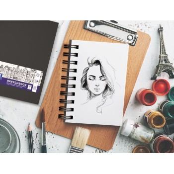 Szkicownik Sketchbook A6 80k 100g czarny 400152649 OXFORD