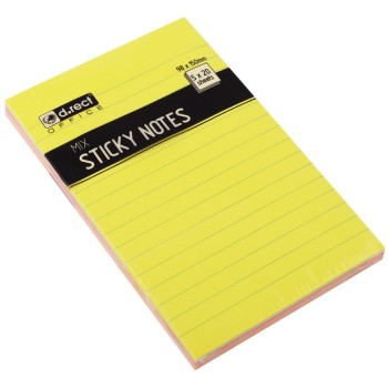 Bloczek samoprzylepny 98x105mm 100k linia neon 110520 D.RECT