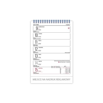 Kalendarz biurowy MERKURY H5 stojący pionowy 152x225mm 2026 TELEGRAPH