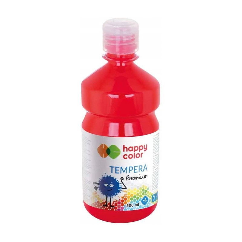 Farba TEMPERA Premium 500ml czerwona HAPPY COLOR HA 3310 0500-2