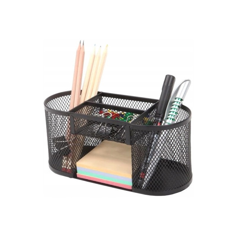 Przybornik na biurko NATUNA siatka czarny 200x85x90mm (5A)