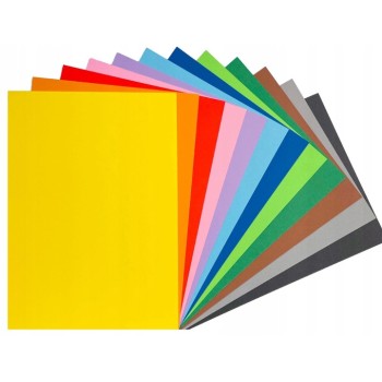 Papier A4 kolorowy mix 12 kol. 210g (60ark) KRESKA