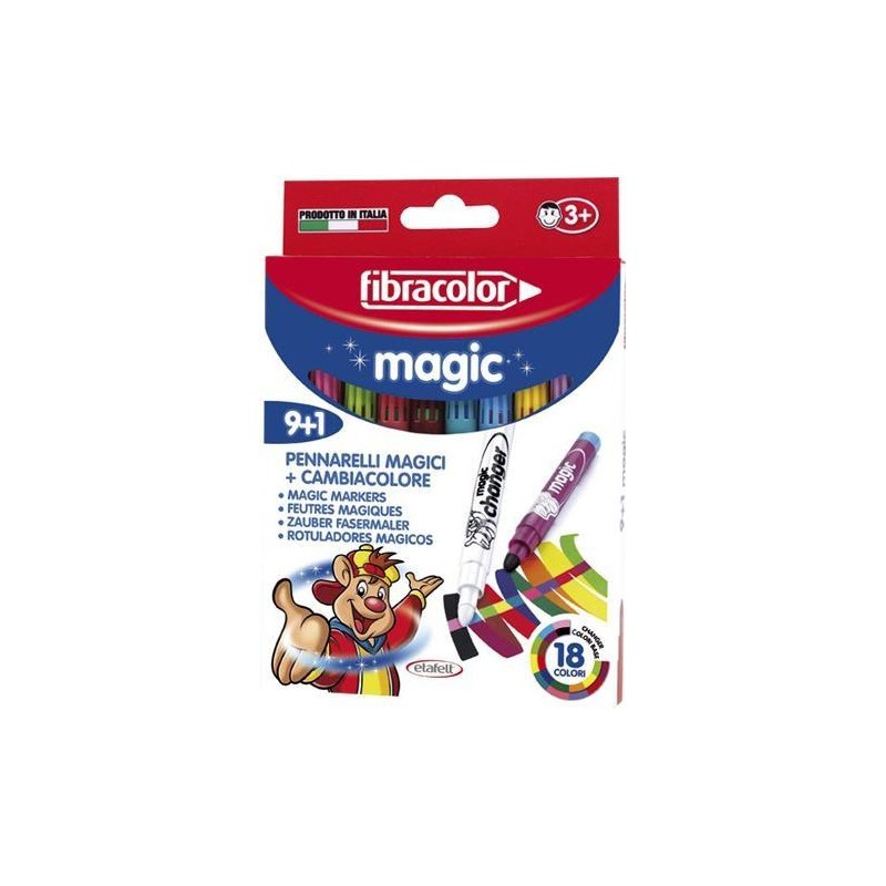 Flamastry magiczne MAGIC 9+1 (18 kol.) FIBRACOLOR