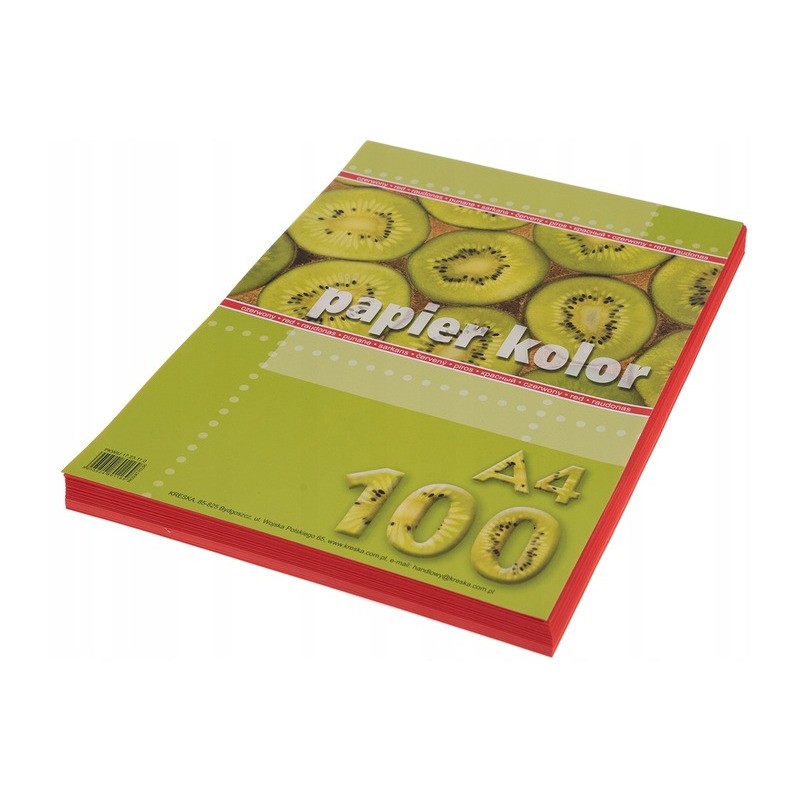Papier ksero A4 KRESKA czerwony 100ark