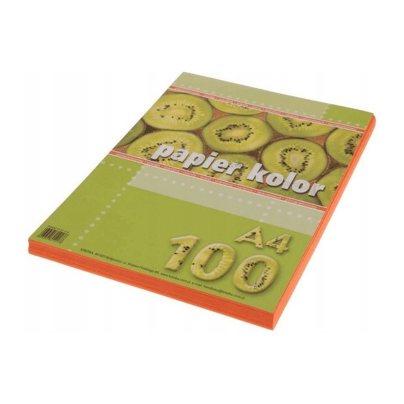Papier ksero A4 KRESKA pomarańczowy 100ark