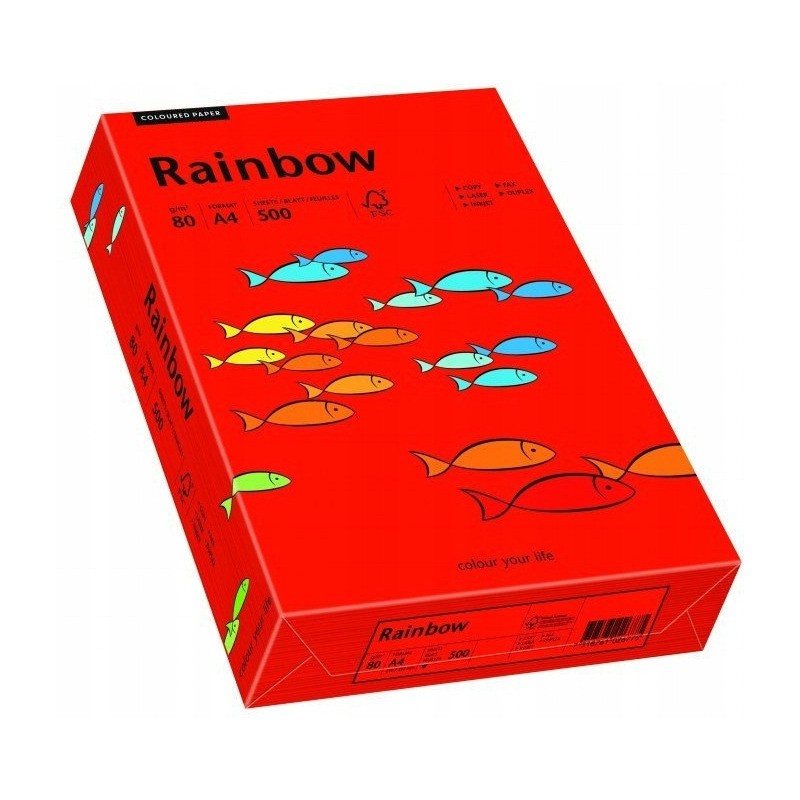 Papier ksero A4 80g RAINBOW R28 ciemny czerwony R28 88042475