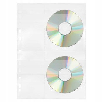 Koszulki groszkowe A4 na 2 płyty CD DVD 180mic 5 sztuk A4 100080933 BANTEX