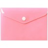 Teczka kopertowa na dokumenty A6 na zatrzask PP pastelowy różowy TKP-A6-01 BIURFOL