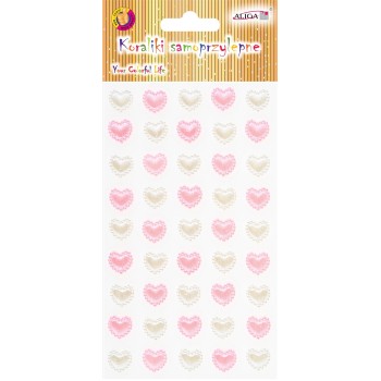 Dżety kryształki samoprzylepne mix serca 7,5x12,5cm JET-3187 ALIGA