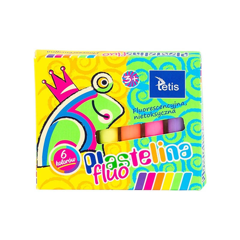 Plastelina FLUO 6kol.15g KP002-A TETIS