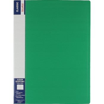 Album ofertowy na dokumenty 40 kieszeni CLASSIC zielony AOF-04-02 BIURFOL