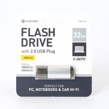 Pamięć USB-A 32GB PLATINET X-DEPO USB 2.0 srebrny (42970)