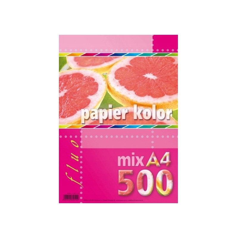 Papier ksero A4 FLUO mix 500ark 5kol KRESKA
