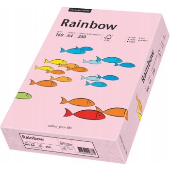 Papier ksero A4 160g RAINBOW R54 jasny różowy 250ark 88042527/23