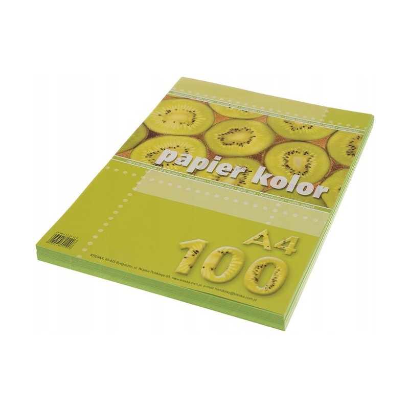 Papier ksero A4 KRESKA jasny zielony 100ark