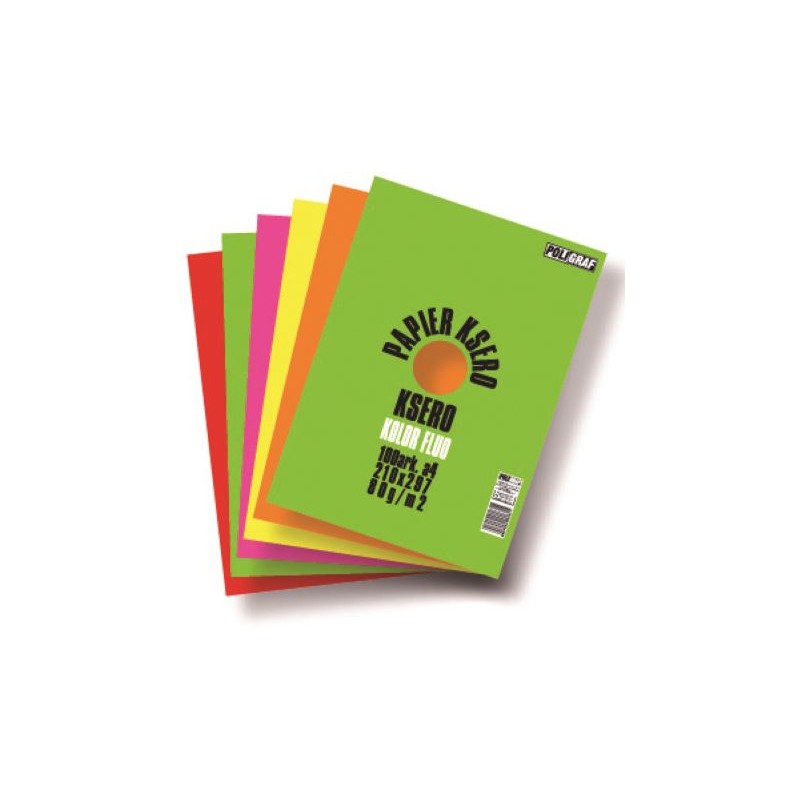 Papier ksero A4 80g POLIGRAF kolory fluo