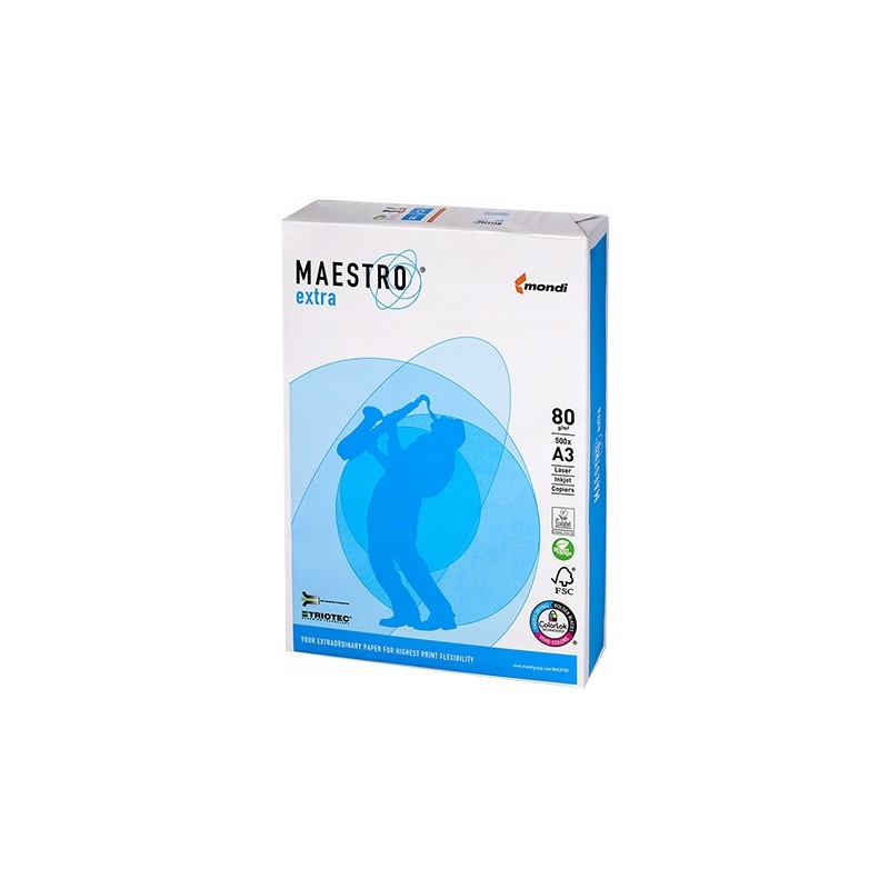 Papier ksero A3 80g MAESTRO EXTRA TRIOTEC 9457B80