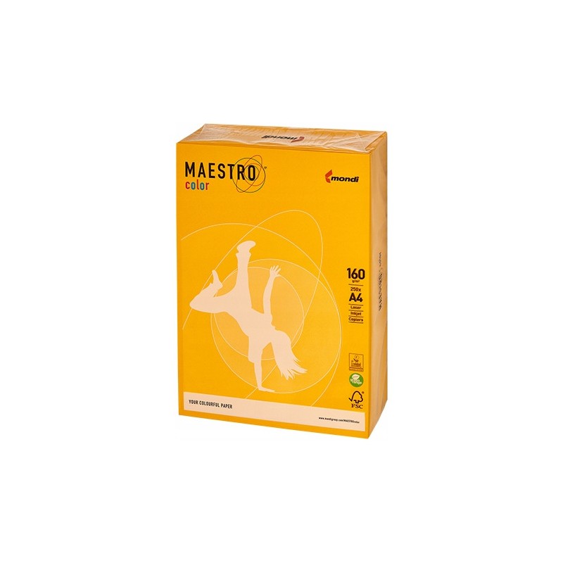 Papier ksero A4 160g MAESTRO COLOR SY40 złotożółty 250ark