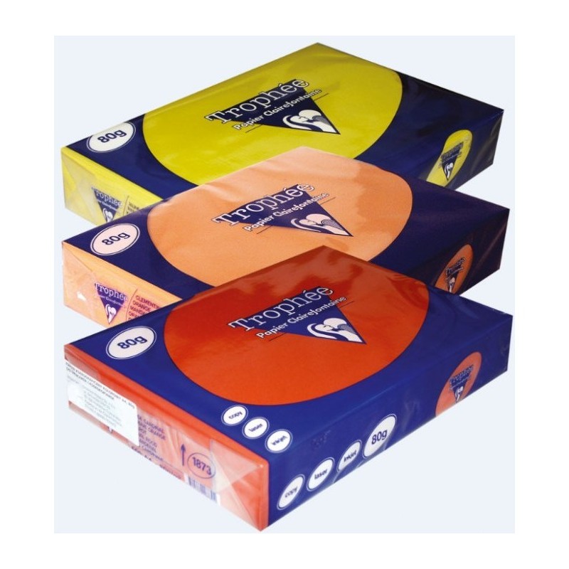 Papier ksero A4 80g TROPHEE kanarkowy XCA41977 CLAIREFONTAINE