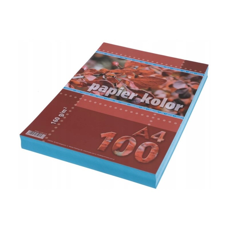 Papier ksero A4 160g KRESKA niebieski 100ark