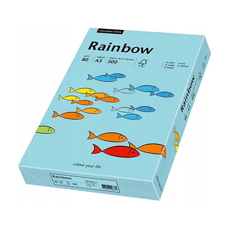 Papier ksero A3 80g RAINBOW R84 morski 88042720