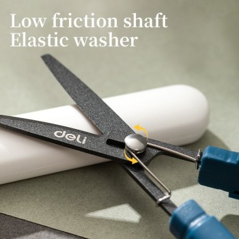 Nożyczki kompaktowe w bezpiecznym etui Linfini zielone EZ508GR DELI